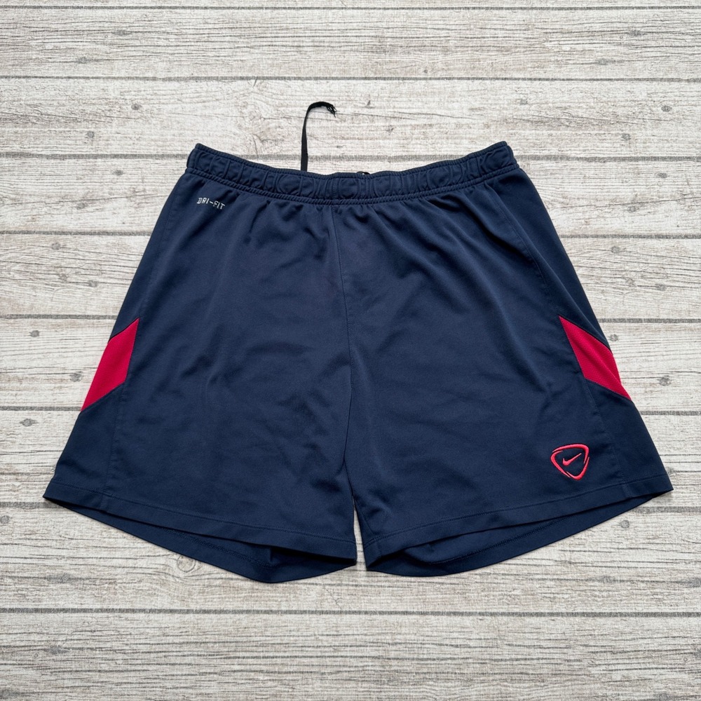 Nike Athletic Shorts Men's Large Navy Blue Dri-FIT Sportswear Training Workout